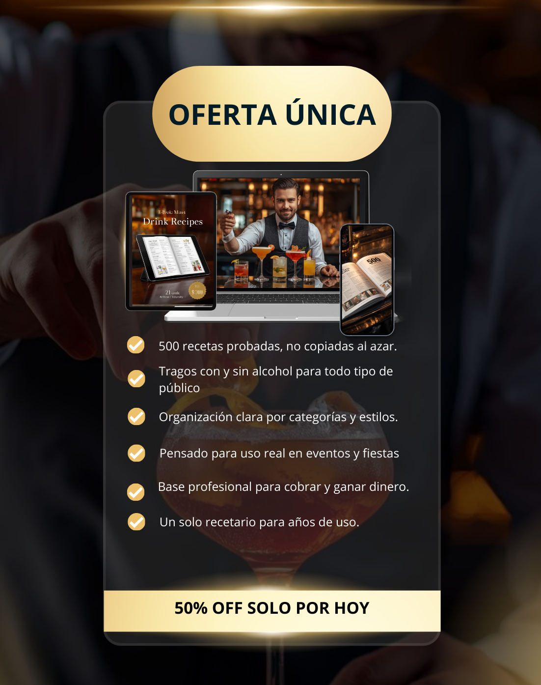 🍸Manual Profesional de Coctelería 500 recetas con y sin alcohol